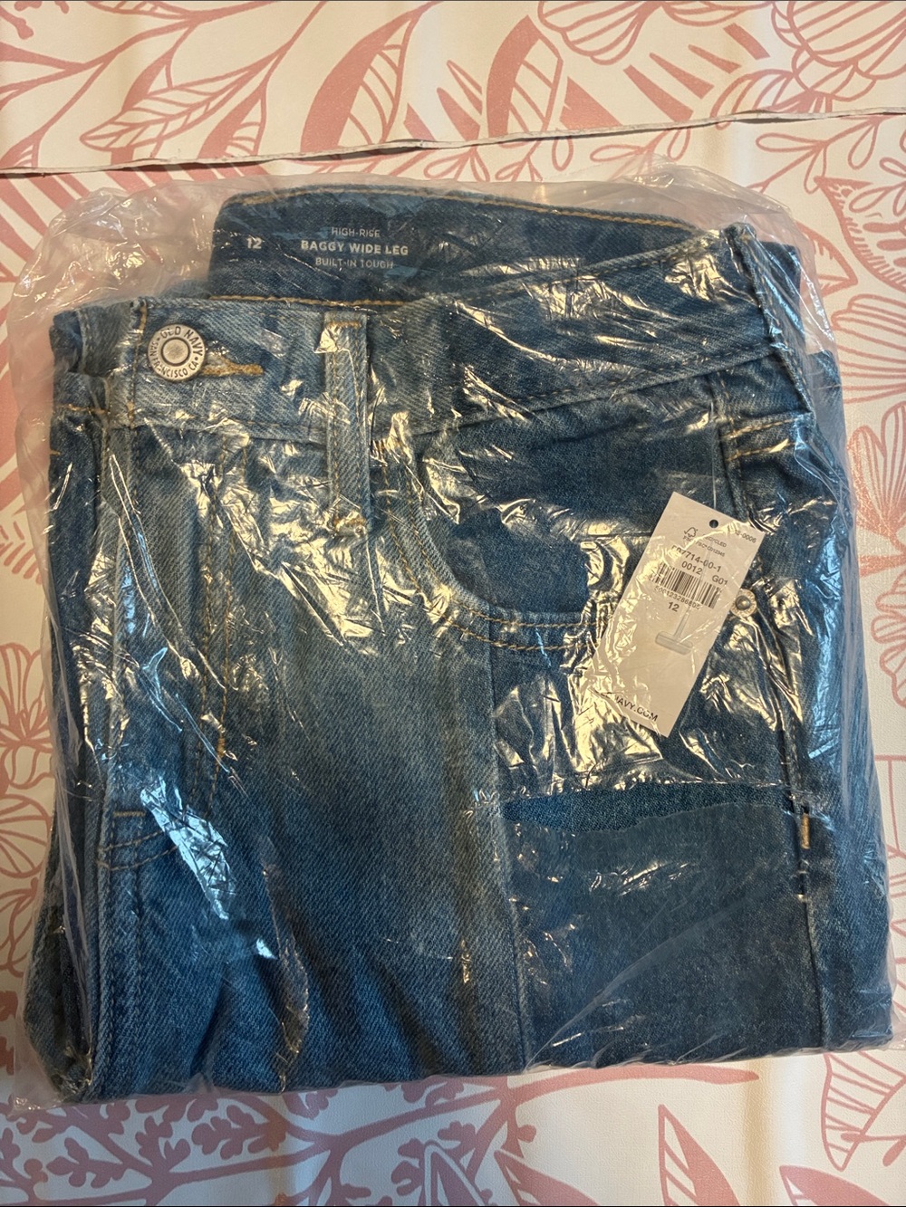 Old Navy Dark Blue Kids Baggy Wide-Leg Jeans